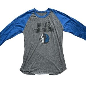 Dallas Mavericks Gray and Blue Long Sleeve Tee